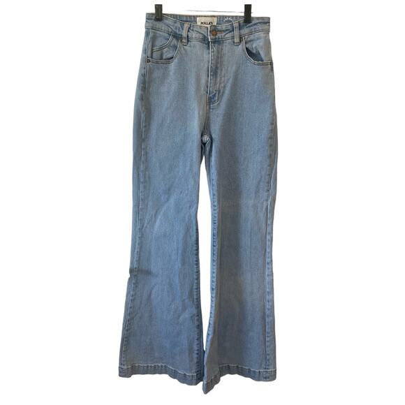 Rolla’s Jeans EASTCOAST FLARE High Rise Flare Light Blue Wash Size 25 Aussie 7 - Picture 2 of 15